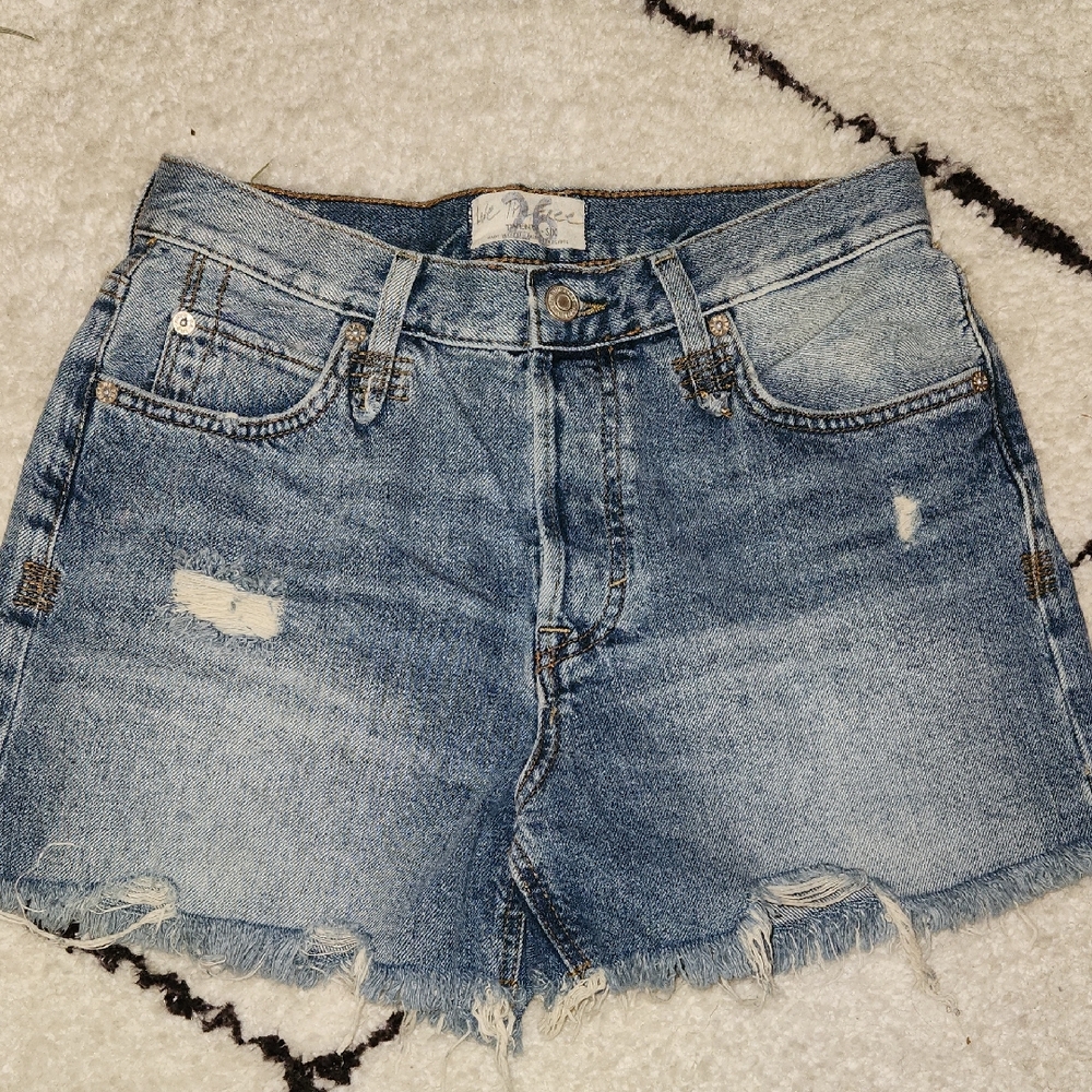 Womens Makai Button Fly Cut Off Jean Shorts Size 26